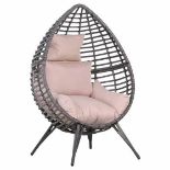 Outsunny PE Teardrop Rattan Egg Chair. - LPT. RRP £489.99. The Outsunny Teardrop-Shaped Rattan Egg