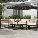 Outsunny 14 Piece Garden Cushion - Cream White. - LPT. RRP £299.99. These outdoor furniture cushions