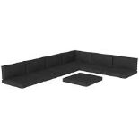 Outsunny 14 Piece Garden Cushion Black. - LPT. RRP £299.99. These outdoor furniture cushions can