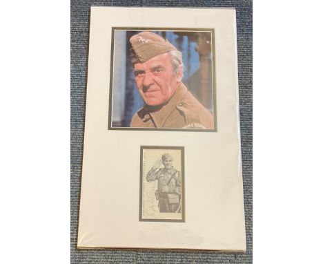 John Le Mesurier (1912-1983) Actor Signed Vintage Magazine Picture 12x19 Double Mounted With Dad's Army Photo Display.  Good 