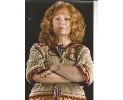 Harry Potter Julie Walters signed and dedicated 10x8 colour photo taken from her time playing Molly Weasley in hit family fil
