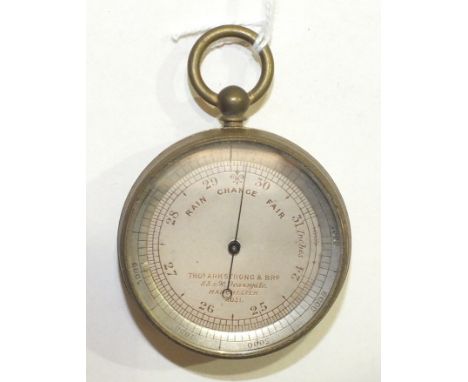 A Thomas Armstrong & Bros, Cheapside, pocket barometer.