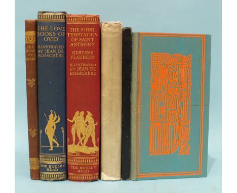 Bosschère (Jean de, illustrator), The Love Books of Ovid, The First Temptation of St Anthony, 2 vols, both ltd edns of 3000, 