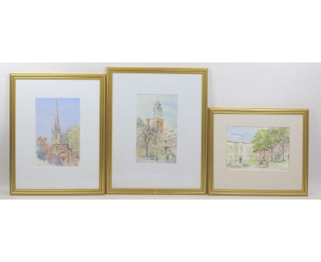 Douglas Smith (British, late 20th century): Three limited edition signed prints of Leicester, comprising 'Leicester Town Hall