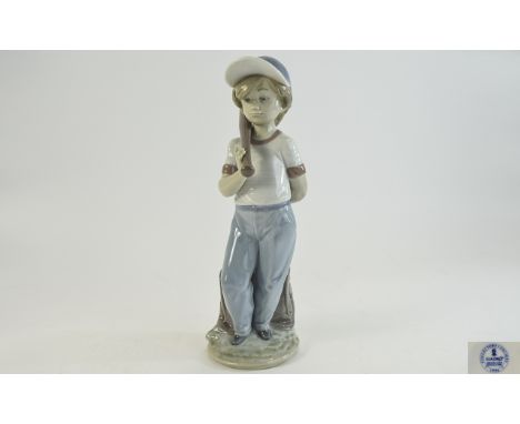 Lladro Collectors Society Members Only Figurine ' Can I Play ' Boy with Baseball Bat. Model No 7610. Sculptor Antonia Ramos. 