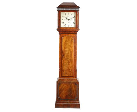 A SCOTTISH MAHOGANY LONGCASE CLOCK BY GEORGE INNES OF GLASGOW EARLY 19TH CENTURY the eight day brass movement with an anchor 