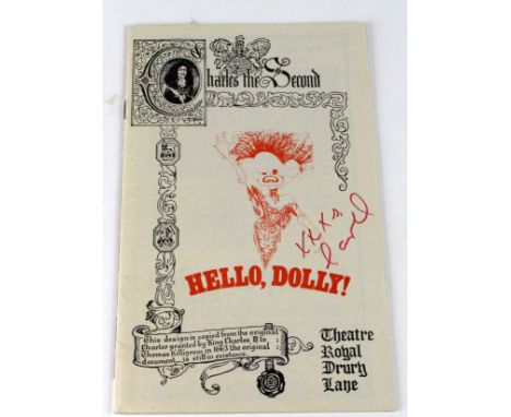Ephemera - Autograph Carol Channing signed programme Oct 1979.   Good condition