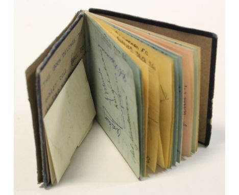 Football - original early 1950's autograph album belonging to a Ball Boy from Bristol, teams inc Manchester United, Chelsea, 
