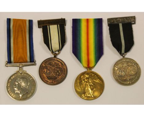 BWM & Victory Medal (K.35147 C S Wetherly STO.1.RN) with Southern Railway Centre of St John Ambulance Asscn bronze medal with