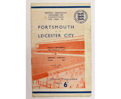 Leicester City v Portsmouth FAC Semi Final played on 26/03/1949 at Highbury, despite their dire league position, Leicester ca