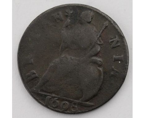 Farthing 1887 lustrous AU, light scuff left of portrait.