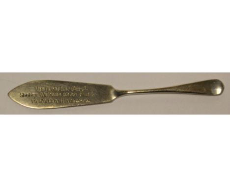 Tribute item - 'The Great War 1914-19 Shotley Welcome Home Fund to Robert Hutchinson'. Silver hallmarked for 1919