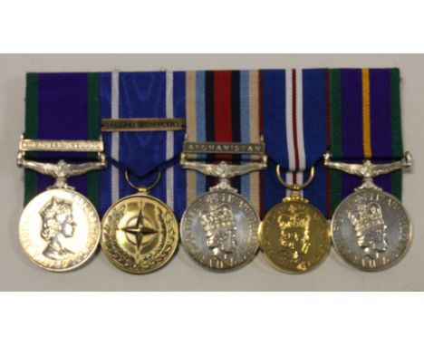 Group of 5 court mounted: CSM with bar Northern Ireland (25019149 Pte. J.K.C. Knowles GH), NATO medal with Former Yugoslavia,