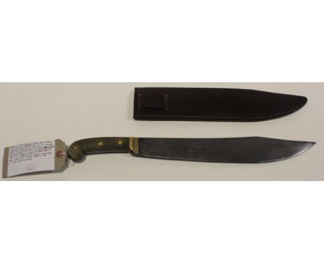 Agricultural / Plantation knife made by Andres Aybar & Co Santo Domingo, blade numbered '222', with attractive bone handle an