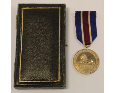 British Gas Light Company Limited silver medal for 25 Years Service 'J B Death 1900 - 1925'. In fitted case of issue.  EF  ve