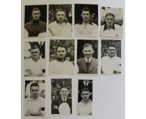 Burnley - rare, black and white cards, mostly postcard size, issued by Wilkes of West Bromwich who were team photographers fo