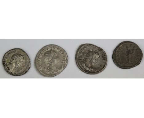 Roman Imperial silvers, Caracalla, Rome Mint 205 A.D., Sear 6799, with old ticket, with trace of cabinet tone, VF, Julia Mama