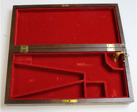 A top quality modern pistol case for the COLT MODEL 1860, .44 Calibre Army Revolver. Lined out in red velvet with compartment