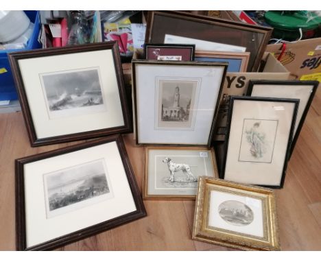 A box of vintage prints