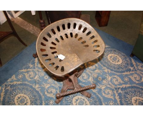 Cast iron tractor seat 