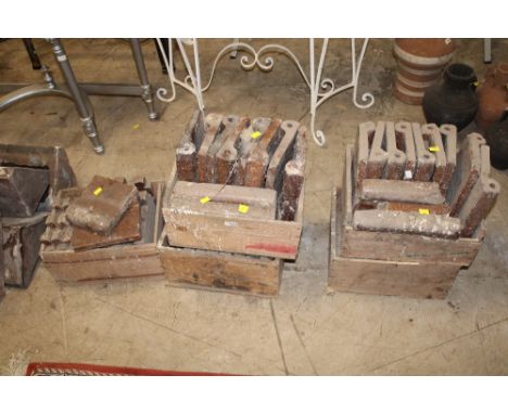 5 boxes of vintage decorative roof tiles 