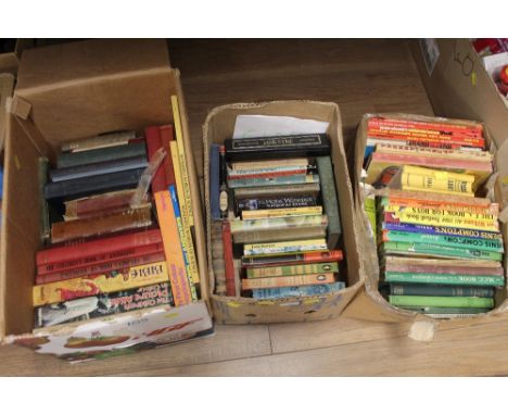 3 boxes of vintage books and children's annuals 