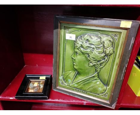 2 Victorian ceramic plaques 