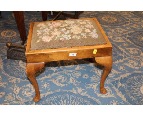 Tapestry topped stool 