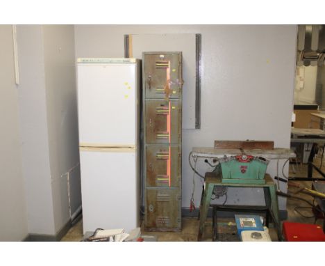 Vintage lockers with 4 compartments and keys, 182 cm x 138 cm 38 cm