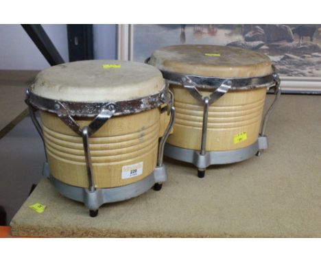 Pair of bongo drums 