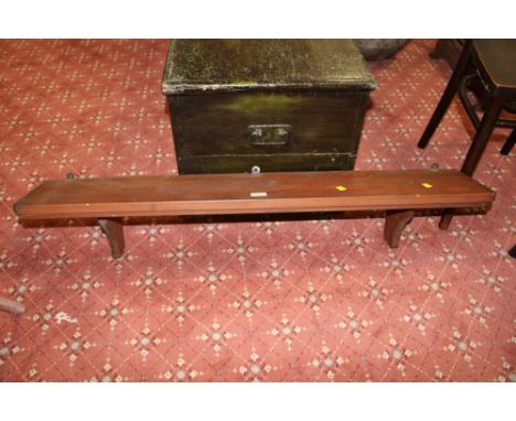 Stained pine shelf, 112 cm x 21 cm 