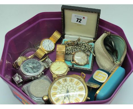 A Small Collection of Wristwatches, including Sekonda, Crona, Citizen, Smiths (lacking strap), etc, an Ingersoll pocket watch