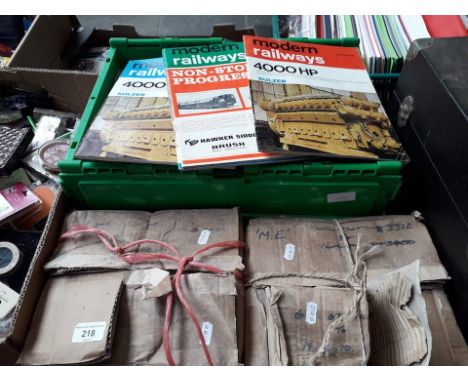 Two boxes and a crate of vintage magazines (c1950s). Model engineering and railway interest. 