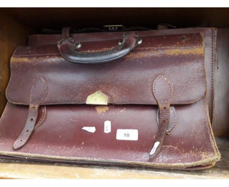 2 vintage leather briefcases 