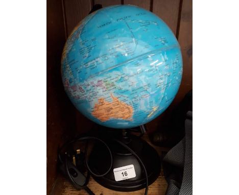 An illuminated globe 
