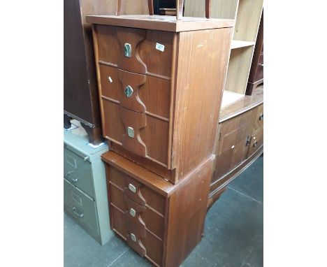A pair of vintage teak bedside cabinets 