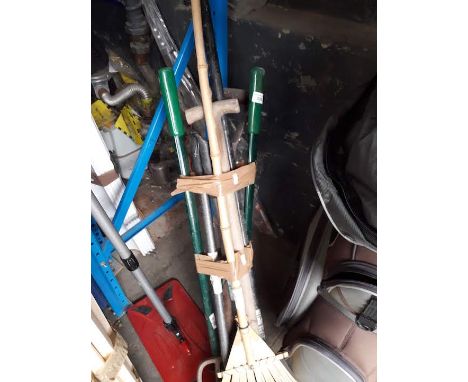 A bundle of garden tools 