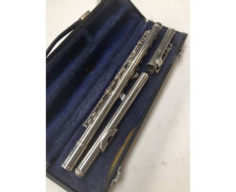 A vintage flute in original case