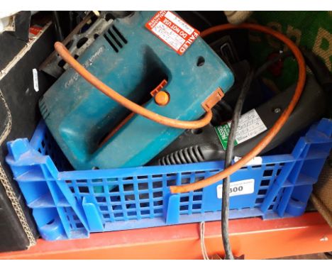 A box of tools /sander etc 