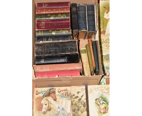 ONE BOX OF ANTIQUARIAN BOOKS, approximately thirty books to include early 20th Century children's picture books, Children's F