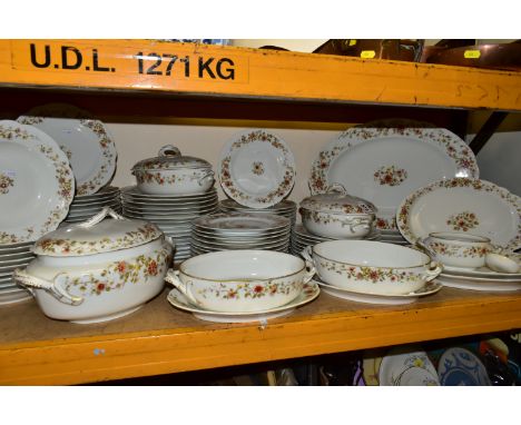 A LIMOGES 'HAVILAND &amp; CO' DINNER SERVICE, comprising ten soup dishes (two chipped), thirty one plates 25cm (four chipped,