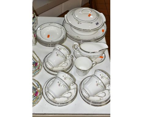A THIRTY FIVE PIECE ROYAL GRAFTON 'CAMILLE' PART DINNER SERVICE, to include a tureen, a sauce boat and stand, six dinner plat