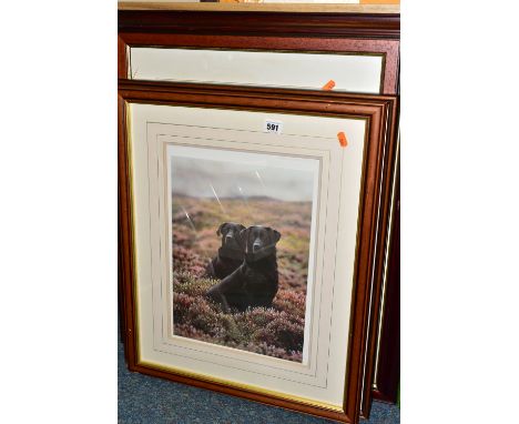 FIVE SIGNED LIMITED EDITION PRINTS, comprising 'Spitfires over Barmouth' signed by the artist Keith Davis and Wing Commander 