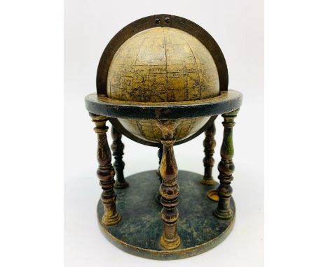 A 16th-century terrestrial globe by, or a derivative of, Francois Demongenet (active 1550-60). 12 engraved gores; stippled ef