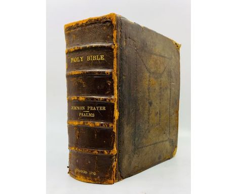 Holy Bible. Old and New Testament, Oxford: Thomas Baskett, 1752. Bound with Book of Common Prayer (no title, begins at A2); s