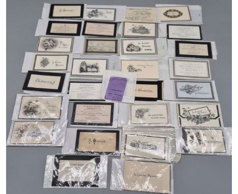 A Collection of 19th and early 20th century funeral cards 