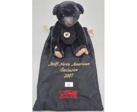 German Steiff Teddy Bear 1908 Replica with display bag. 34cm in height. 