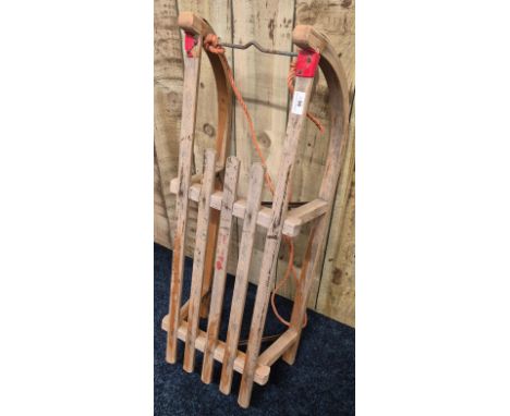 German made wooden sledge. 