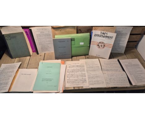 Queen Anne High School, Dunfermline.  Collection of typescripts, several with manuscript marginalia/directorial notes, for pl