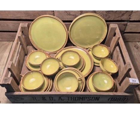 A Mid century California Rustic ware "Desert Mist" tea service Tea/Dinner service.